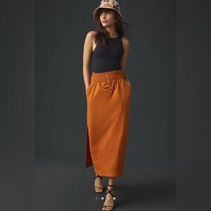 NWT! Anthropologie PULL-ON Smocked Pencil Skirt